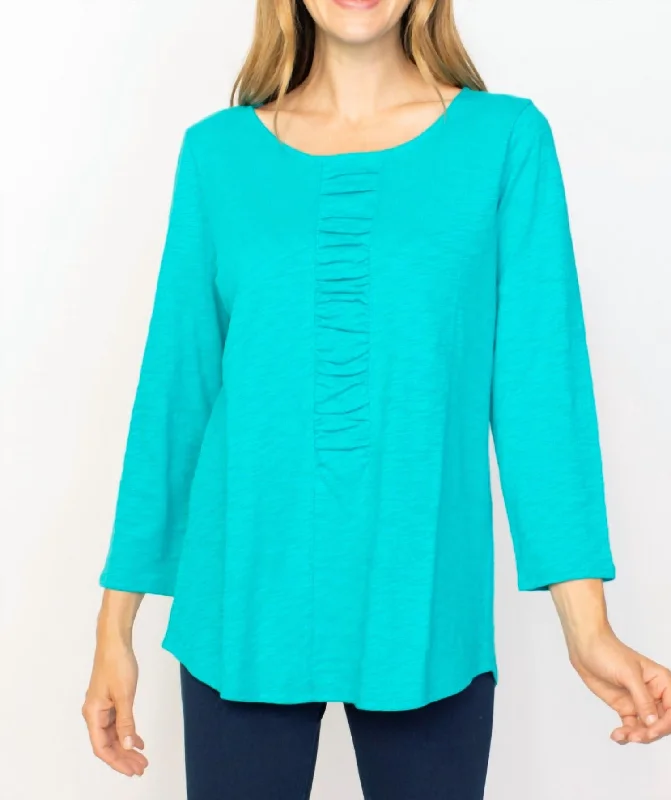 Ruched Shaped Tee In Lake