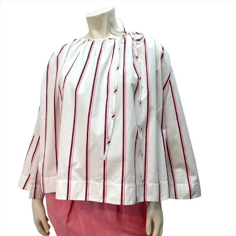 Raf Simons for Calvin Klein 205W34NYC Vintage Designer Made in Italy Striped Cotton Blouse Size M