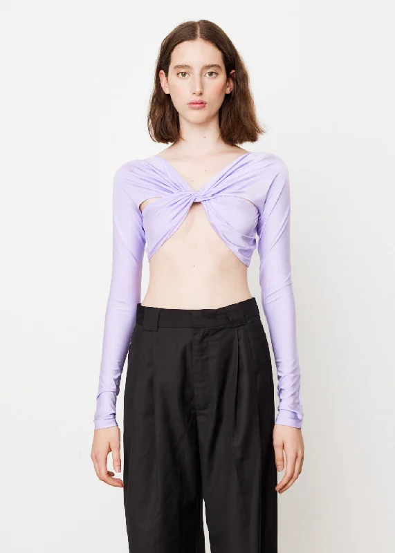 Cropped Draped Top