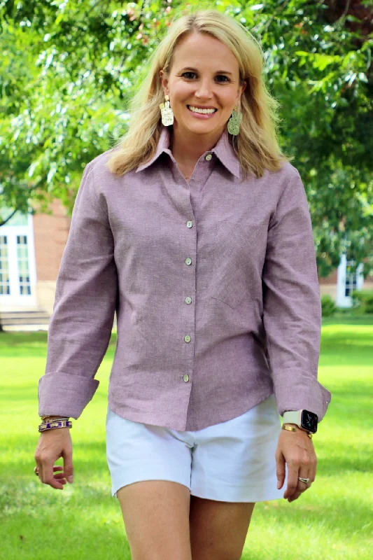 GAMEDAY! Crop Andie Shirt Purple Hemp/Cotton