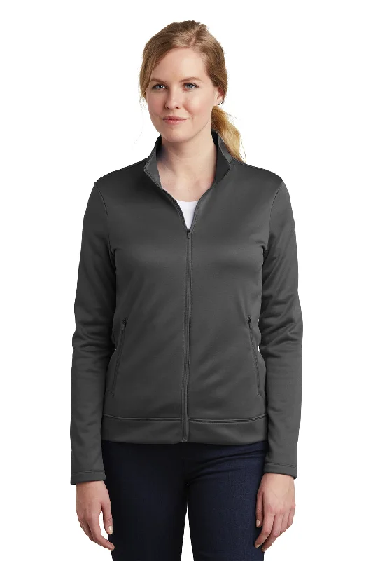 Nike Womens Therma-Fit Moisture Wicking Fleece Full Zip Sweatshirt - Anthracite Grey