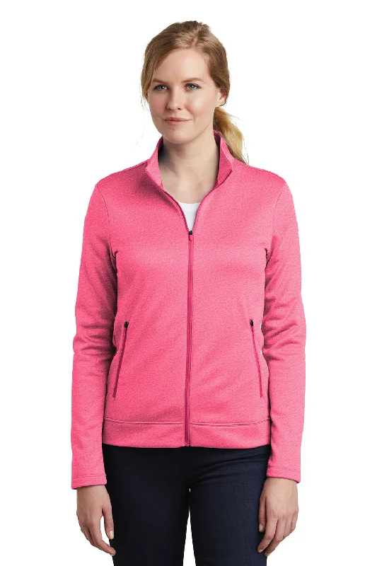 Nike Womens Therma-Fit Moisture Wicking Fleece Full Zip Sweatshirt - Heather Vivid Pink