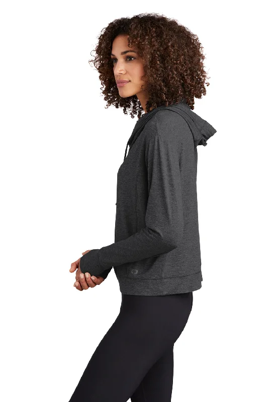 Ogio Womens Endurance Force Moisture Wicking Hooded Sweatshirt Hoodie - Heather Blacktop