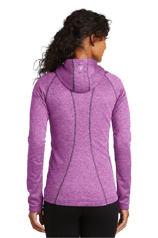 Ogio Womens Endurance Pursuit Full Zip Hooded Sweatshirt Hoodie - Impact Purple - Closeout