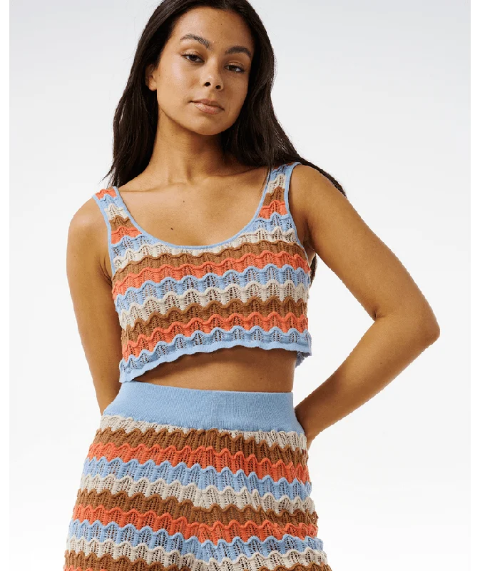 Rip Curl Santorini Sun Crochet Tank-Multi