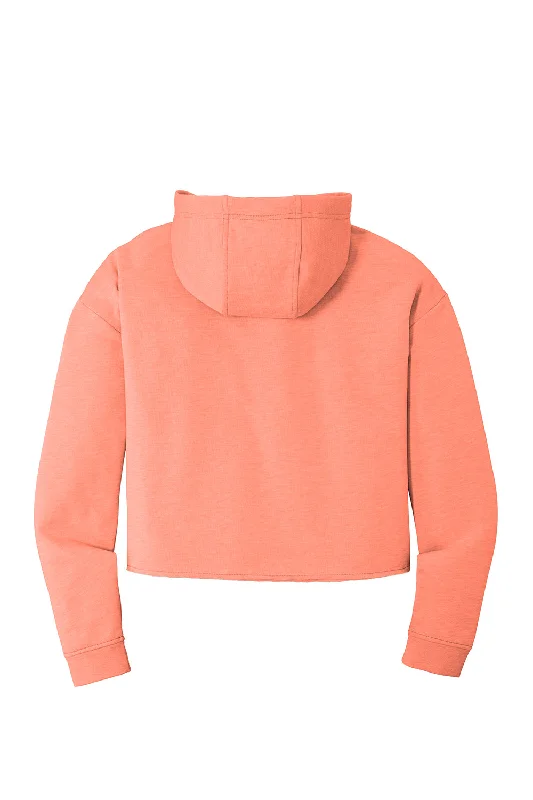Sport-Tek Womens Moisture Wicking Fleece Crop Hooded Sweatshirt Hoodie - Heather Soft Coral