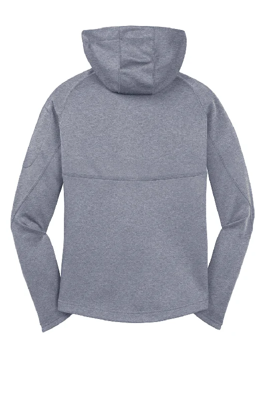 Sport-Tek Womens Tech Moisture Wicking Fleece Full Zip Hooded Sweatshirt Hoodie - Heather Grey