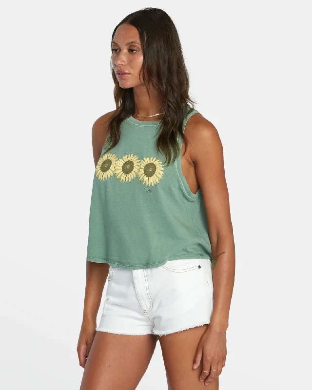 Sunflower Tank Top - Dark Ivy