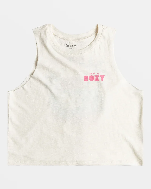 Girls 4-16 Tour De Roxy Cropped Tank Top - Snow White